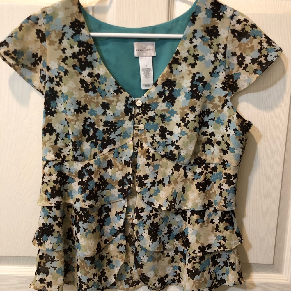 Cap sleeve blouse